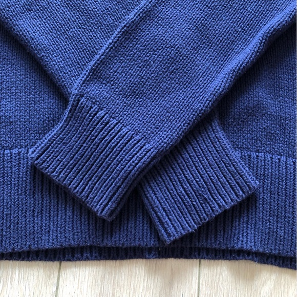 Cupio Relax Embroidered Side Slit Sweater in Blue Size L - Picture 5 of 11